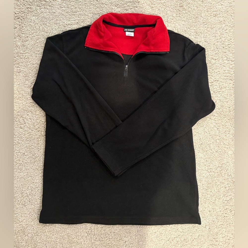 Joe Boxer Black and Red Zip-Up Sweater